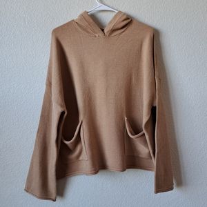 Womans Tan Soft Hoodie Size Large